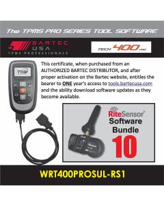 BATWRT400PROSULRS1E image(0) - 1 Year License for the Tech400PRO w/ 10 RITE-SENSORS