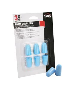SAS6104 image(0) - 3-pr of Foam Ear Plug Blister pks