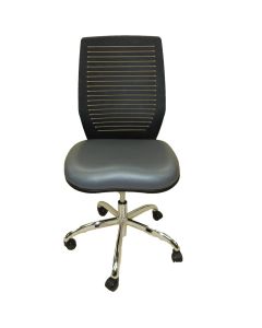 LDS1010535 image(0) - Dental Lab Chair, Plastic Back Dark Grey Seat