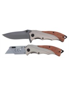 WLMW9371 image(0) - Northwest Trail 2pc Hardwood Handle Knife Set